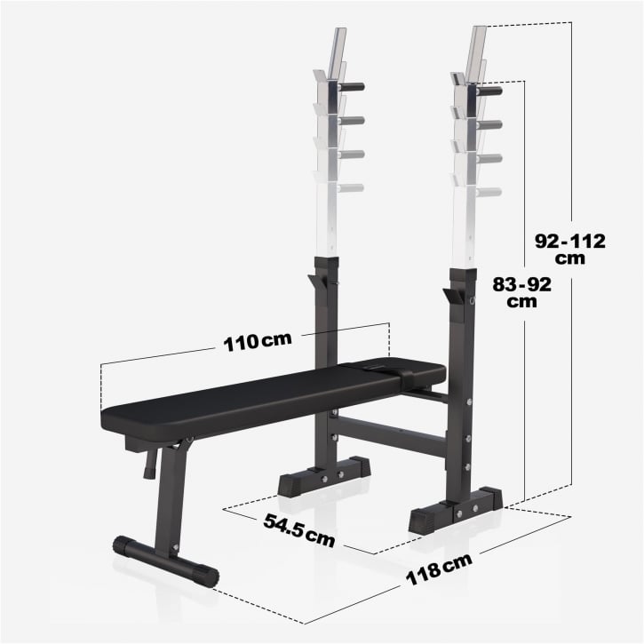 Bänkpress Paket 100 kg – Skivstång, Vikter & Bänk för Hemmagym