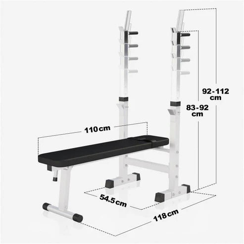 Bänkpress Paket 70 kg – Skivstång, Vikter & Bänk för Hemmagym