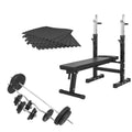 Bänkpress Paket 100 kg – Skivstång, Vikter & Bänk för Hemmagym