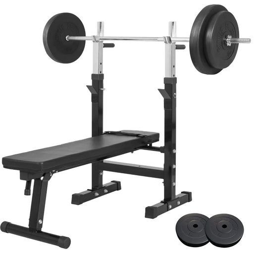 Bänkpress BLACK/WHITE Skivstång 60kg